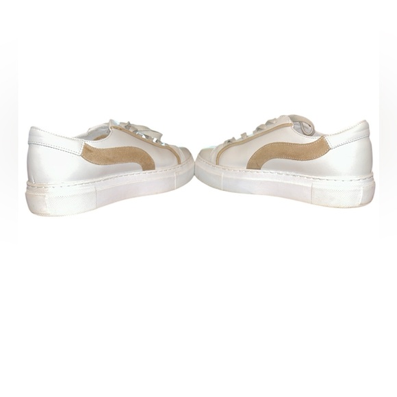 Able White and Tan Sneakers Classic Minimalist Design - Picture 3 of 7